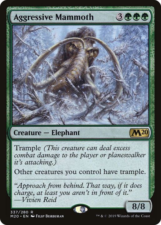 Aggressive Mammoth in the group Magic the Gathering / Sets / Core Set 2020 at Proxyprinters.com (28603)