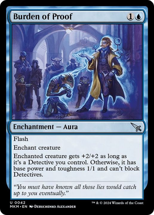 Burden of Proof in the group Magic the Gathering / Types / Colors / Blue at Proxyprinters.com (28672)