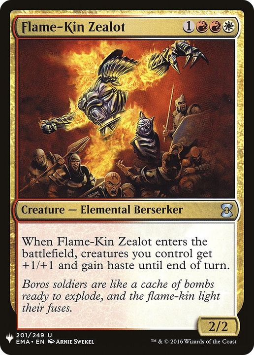 Flame-Kin Zealot in the group Magic the Gathering / Types / Colors / Multicolors / R, W at Proxyprinters.com (28758)