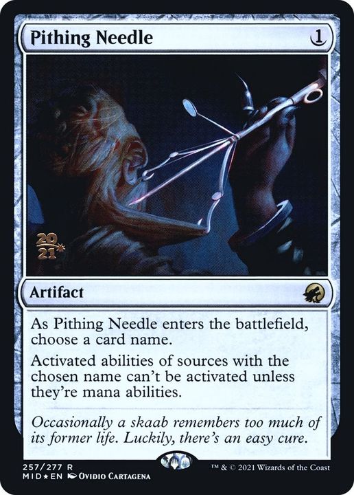 Pithing Needle in the group Magic the Gathering / Sets / Innistrad: Midnight Hunt Promos at Proxyprinters.com (28764)