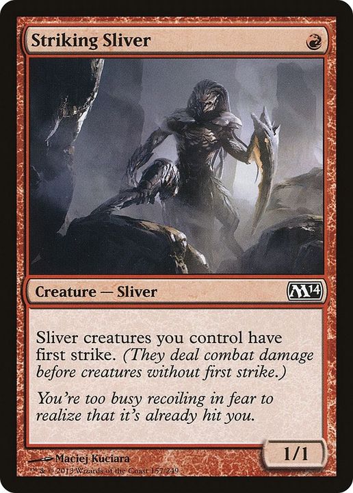 Striking Sliver in the group Magic the Gathering / Types / Colors / Red at Proxyprinters.com (28776)