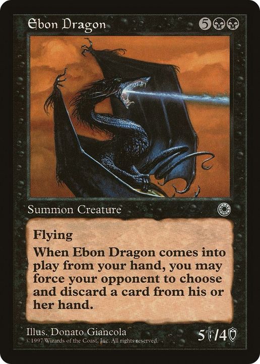 Ebon Dragon in the group Magic the Gathering / Types / Colors / Black at Proxyprinters.com (28834)