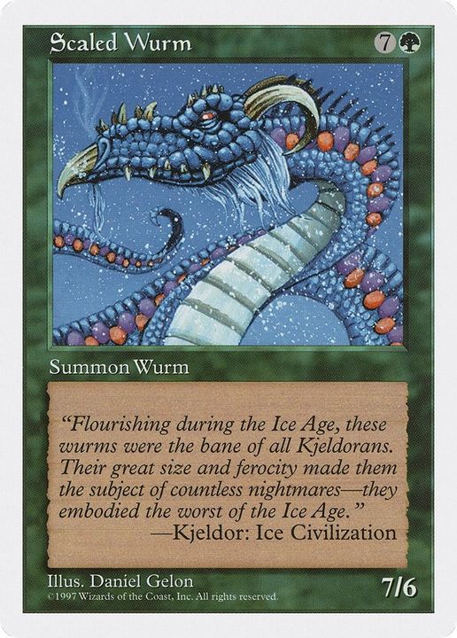 Scaled Wurm in the group Magic the Gathering / Sets / Fifth Edition at Proxyprinters.com (2884)