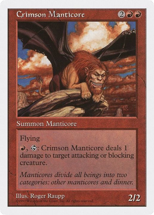 Crimson Manticore in the group Magic the Gathering / Types / Colors / Red at Proxyprinters.com (28938)