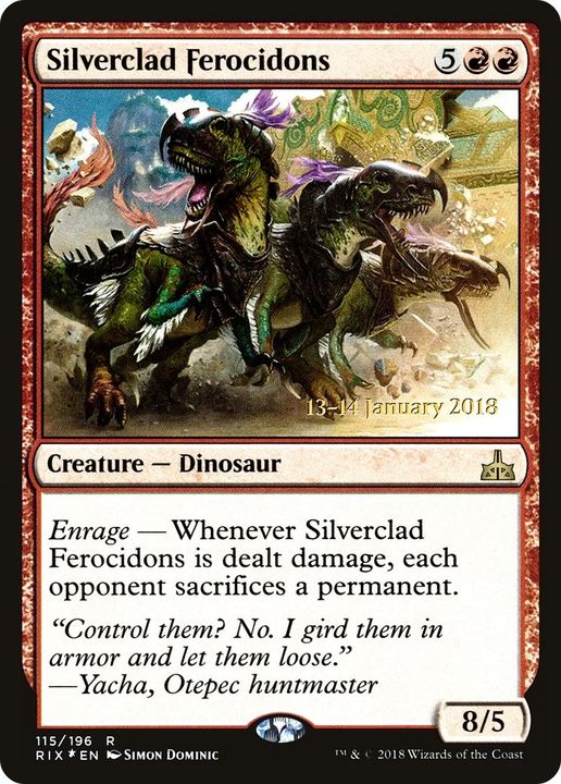 Silverclad Ferocidons in the group Magic the Gathering / Types / Colors / Red at Proxyprinters.com (29099)