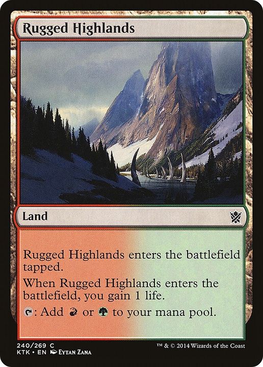 Rugged Highlands in the group Magic the Gathering / Sets / Khans of Tarkir at Proxyprinters.com (29195)