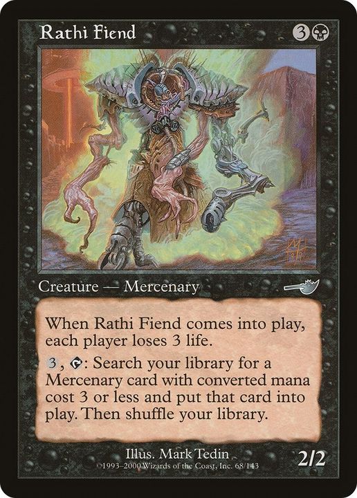 Rathi Fiend in the group Magic the Gathering / Types / Colors / Black at Proxyprinters.com (2923)