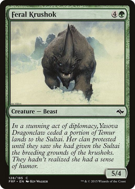 Feral Krushok in the group Magic the Gathering / Types / Colors / Green at Proxyprinters.com (29238)