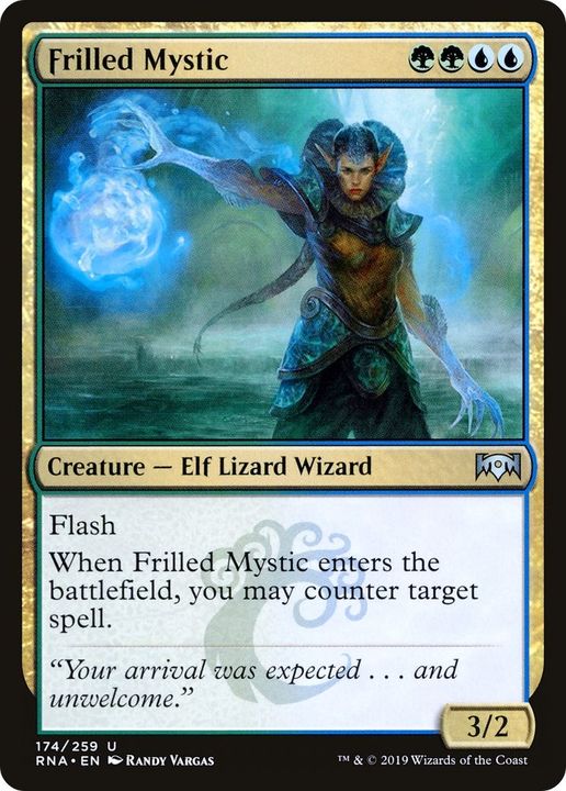 Frilled Mystic in the group Magic the Gathering / Types / Colors / Multicolors / G, U at Proxyprinters.com (29271)