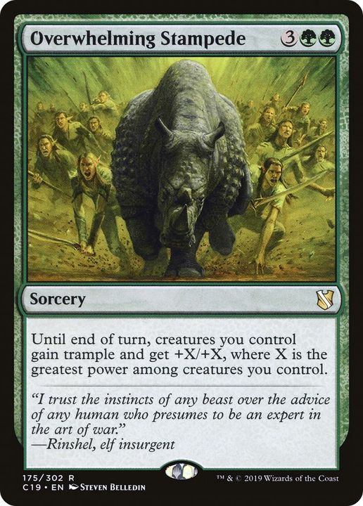 Overwhelming Stampede in the group Magic the Gathering / Sets / Commander 2019 at Proxyprinters.com (29319)