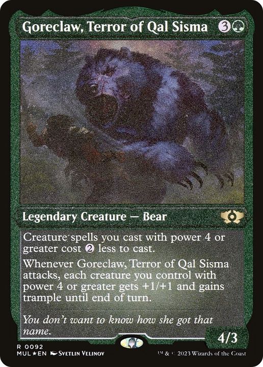 Goreclaw, Terror of Qal Sisma in the group Magic the Gathering / Types / Colors / Green at Proxyprinters.com (29338)