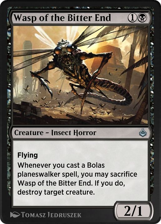 Wasp of the Bitter End in the group Magic the Gathering / Types / Colors / Black at Proxyprinters.com (29494)