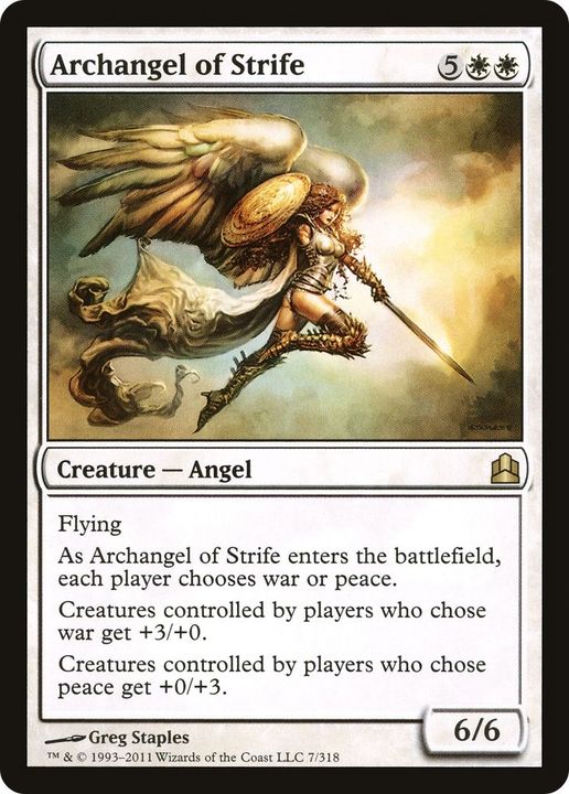 Archangel of Strife in the group Magic the Gathering / Types / Colors / White at Proxyprinters.com (29511)