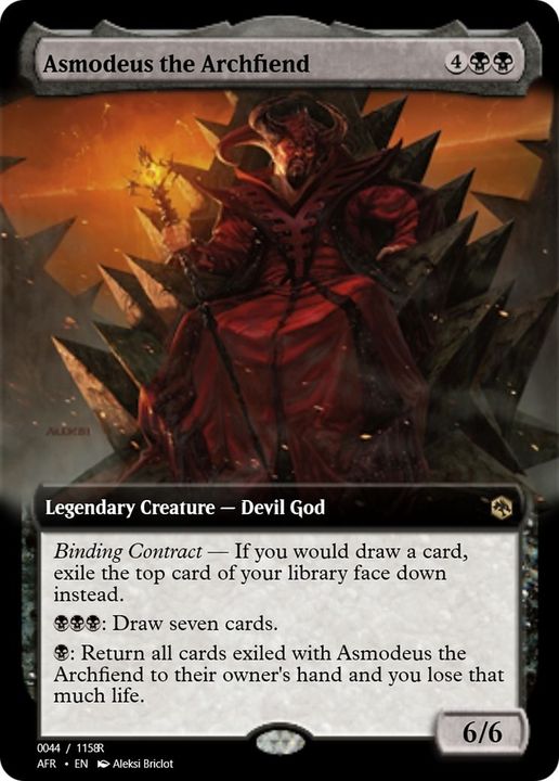 Asmodeus the Archfiend in the group Magic the Gathering / Types / Colors / Black at Proxyprinters.com (29530)