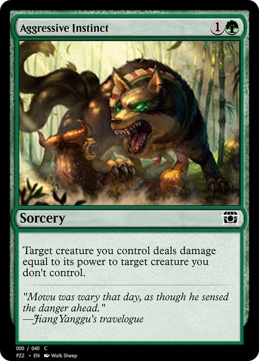 Aggressive Instinct in the group Magic the Gathering / Types / Colors / Green at Proxyprinters.com (29633)