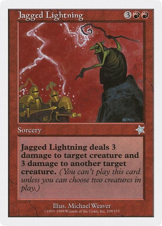 Jagged Lightning in the group Magic the Gathering / Types / Colors / Red at Proxyprinters.com (29823)