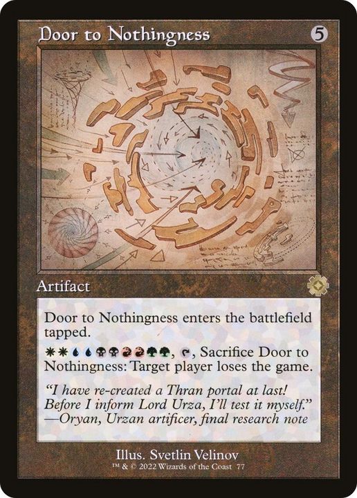 Door to Nothingness in the group Magic the Gathering / Types / Artifacts / Artifact at Proxyprinters.com (29972)