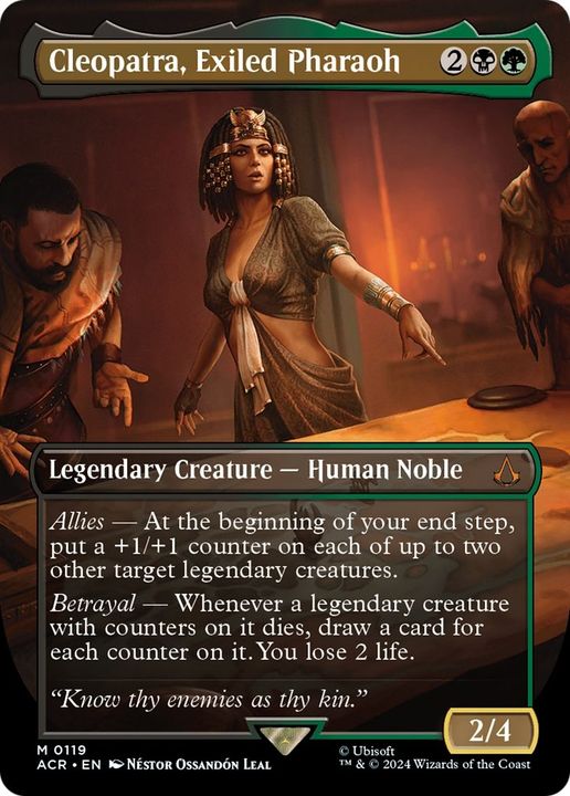 Cleopatra, Exiled Pharaoh in the group Magic the Gathering / Types / Colors / Multicolors / B, G at Proxyprinters.com (30088)