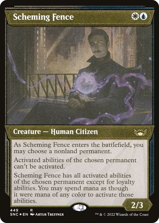 Scheming Fence in the group Magic the Gathering / Types / Colors / Multicolors / U, W at Proxyprinters.com (30451)