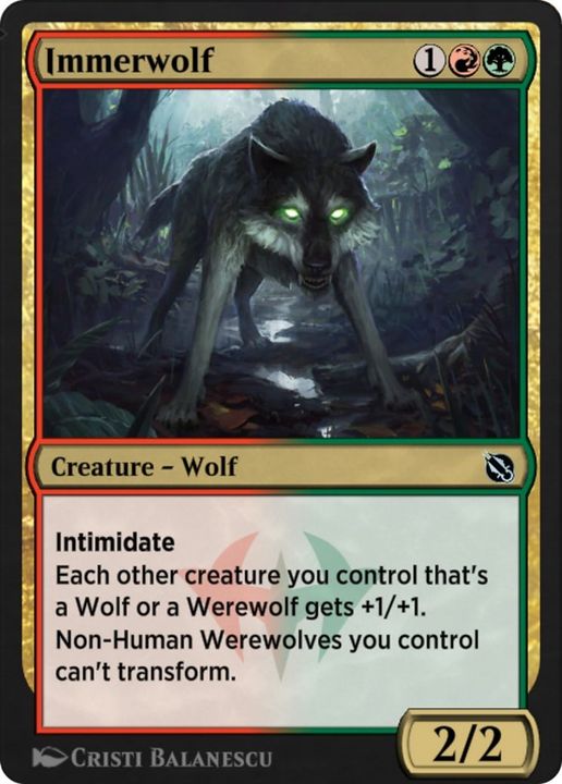 Immerwolf in the group Magic the Gathering / Types / Colors / Multicolors / G, R at Proxyprinters.com (30565)