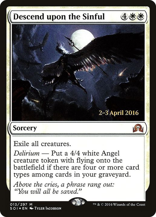 Descend upon the Sinful in the group Magic the Gathering / Types / Colors / White at Proxyprinters.com (30610)