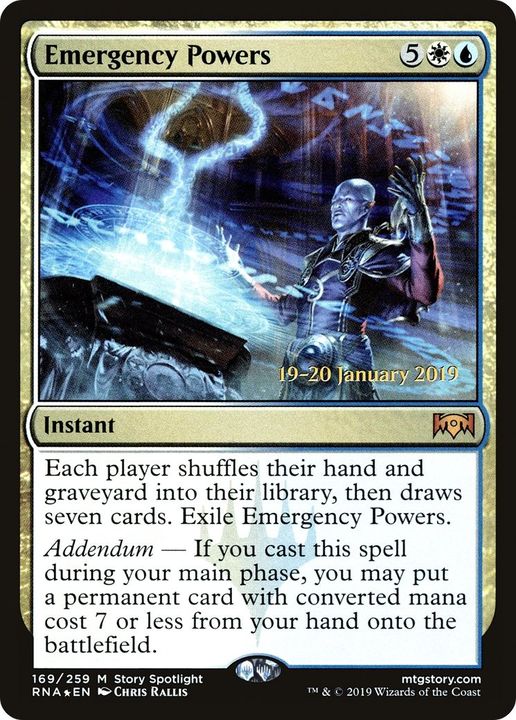 Emergency Powers in the group Magic the Gathering / Sets / Ravnica Remastered Tokens at Proxyprinters.com (30784)