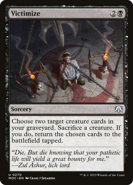 Victimize in the group Magic the Gathering / Types / Colors / Black at Proxyprinters.com (30876)