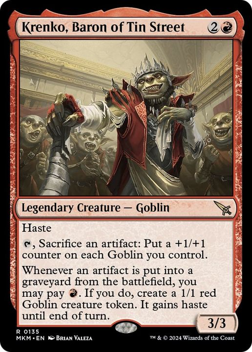 Krenko, Baron of Tin Street in the group Magic the Gathering / Types / Creatures / Goblin at Proxyprinters.com (31038)