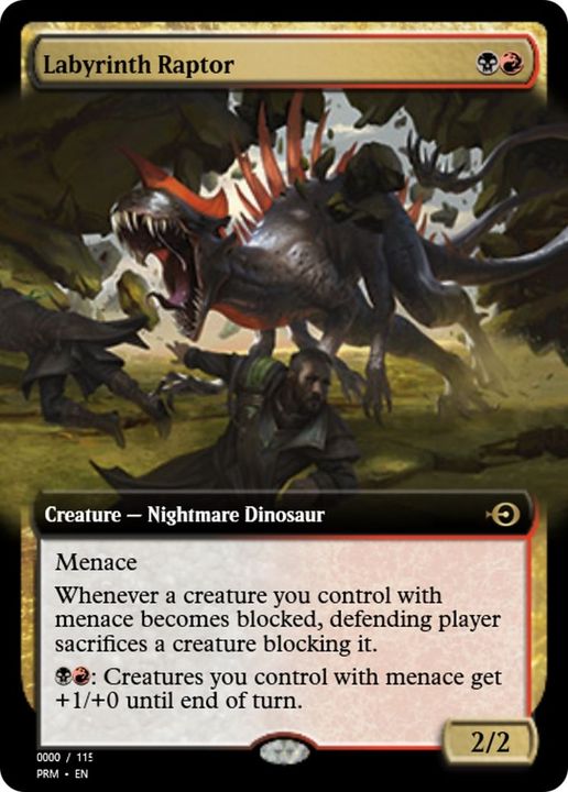 Labyrinth Raptor in the group Magic the Gathering / Types / Colors / Multicolors / B, R at Proxyprinters.com (31049)