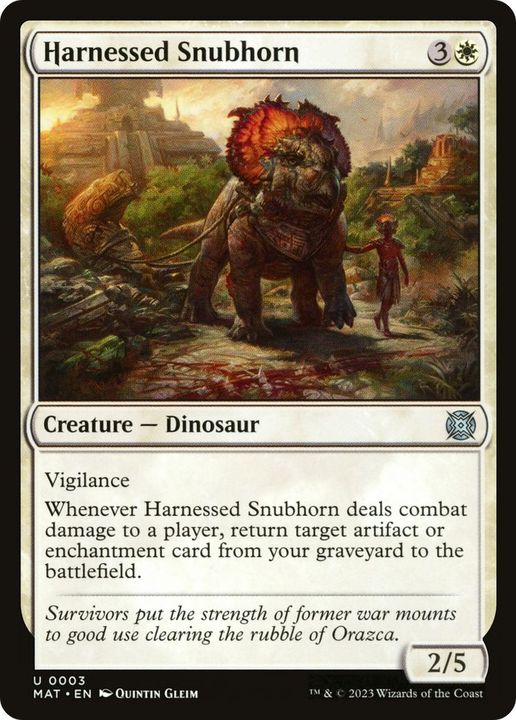 Harnessed Snubhorn in the group Magic the Gathering / Types / Colors / White at Proxyprinters.com (31084)