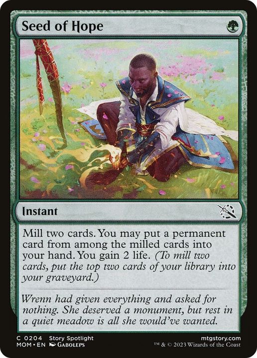 Seed of Hope in the group Magic the Gathering / Types / Colors / Green at Proxyprinters.com (3110)