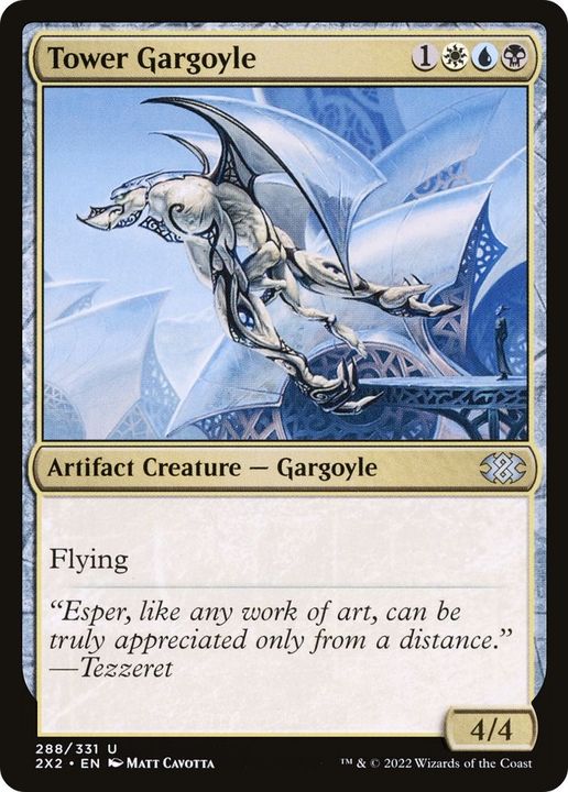 Tower Gargoyle in the group Magic the Gathering / Types / Colors / Multicolors / B, U, W at Proxyprinters.com (31245)