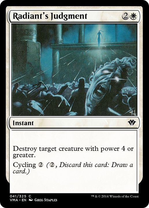 Radiant's Judgment in the group Magic the Gathering / Types / Colors / White at Proxyprinters.com (31326)