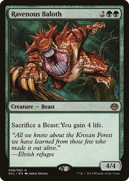 Ravenous Baloth in the group Magic the Gathering / Types / Colors / Green at Proxyprinters.com (31374)