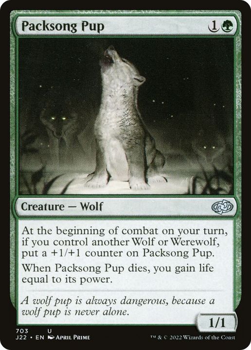 Packsong Pup in the group Magic the Gathering / Types / Colors / Green at Proxyprinters.com (31476)