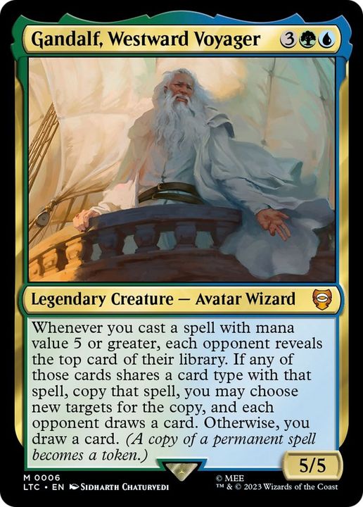 Gandalf, Westward Voyager in the group Magic the Gathering / Sets / Tales of Middle-earth Commander at Proxyprinters.com (31553)