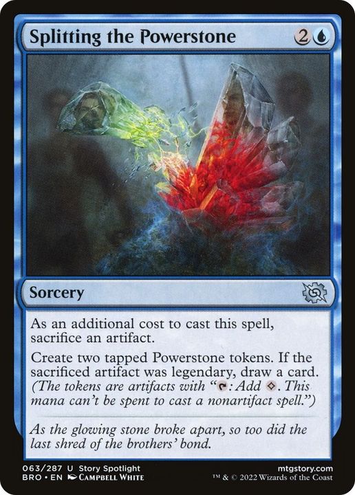 Splitting the Powerstone in the group Magic the Gathering / Types / Colors / Blue at Proxyprinters.com (31574)