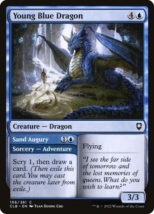 Young Blue Dragon // Sand Augury in the group Magic the Gathering / Sets / Commander Legends: Battle for Baldur's Gate at Proxyprinters.com (31606)