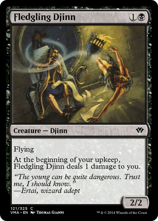 Fledgling Djinn in the group Magic the Gathering / Types / Colors / Black at Proxyprinters.com (3161)