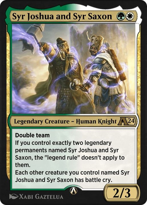 Syr Joshua and Syr Saxon in the group Magic the Gathering / Types / Colors / Multicolors / G, W at Proxyprinters.com (31892)