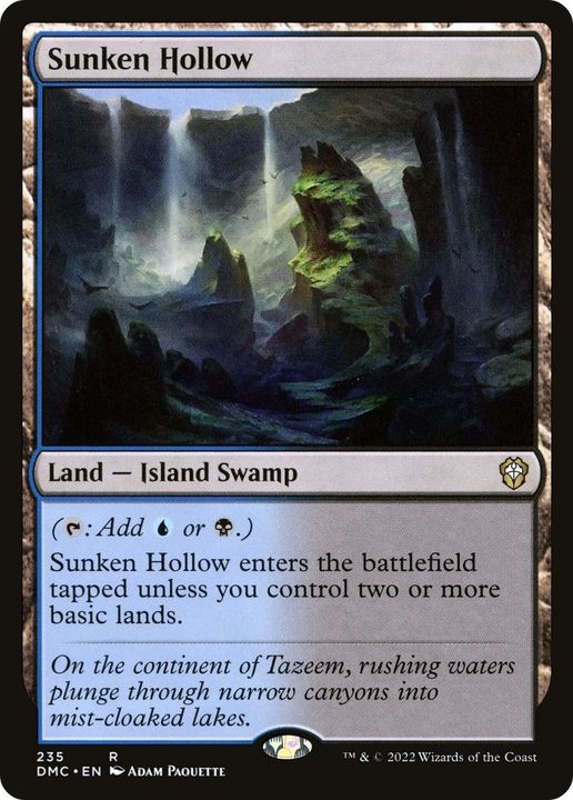 Sunken Hollow in the group Magic the Gathering / Types / Land / Swamp at Proxyprinters.com (32060)