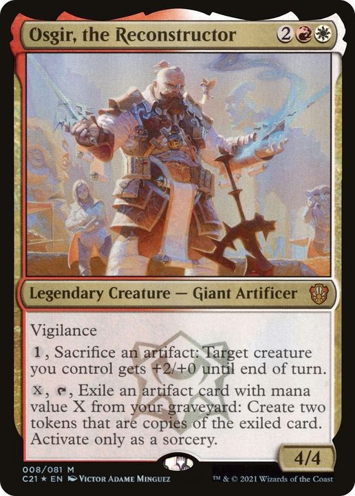 Osgir, the Reconstructor in the group Magic the Gathering / Types / Colors / Multicolors / R, W at Proxyprinters.com (32140)