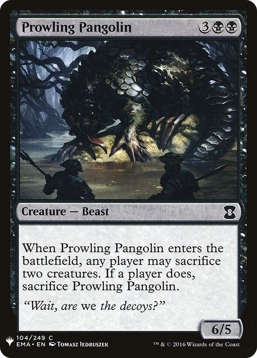 Prowling Pangolin in the group Magic the Gathering / Types / Colors / Black at Proxyprinters.com (32214)