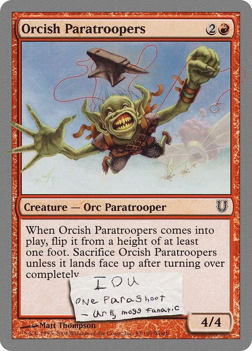 Orcish Paratroopers in the group Magic the Gathering / Sets / Unhinged Promos at Proxyprinters.com (32250)