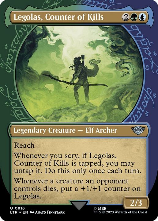 Legolas, Counter of Kills in the group Magic the Gathering / Types / Colors / Multicolors / G, U at Proxyprinters.com (32280)