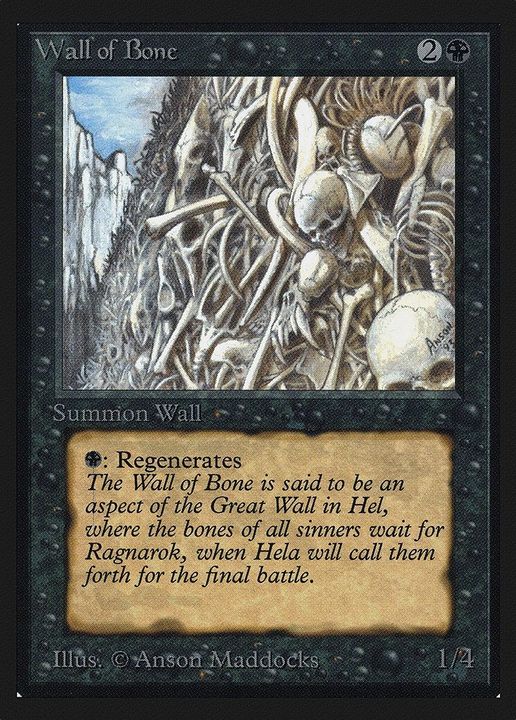 Wall of Bone in the group Magic the Gathering / Types / Colors / Black at Proxyprinters.com (32315)