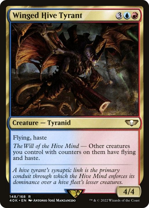 Winged Hive Tyrant in the group Magic the Gathering / Types / Colors / Multicolors / R, U at Proxyprinters.com (32364)