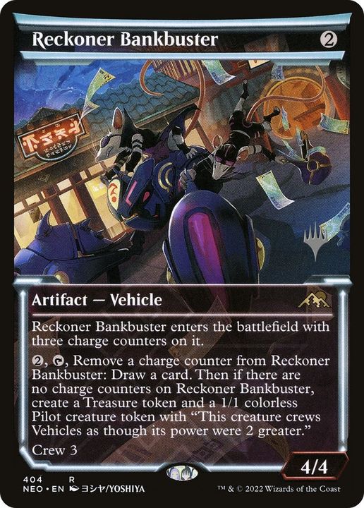 Reckoner Bankbuster in the group Magic the Gathering / Sets / Kamigawa: Neon Dynasty Promos at Proxyprinters.com (32420)