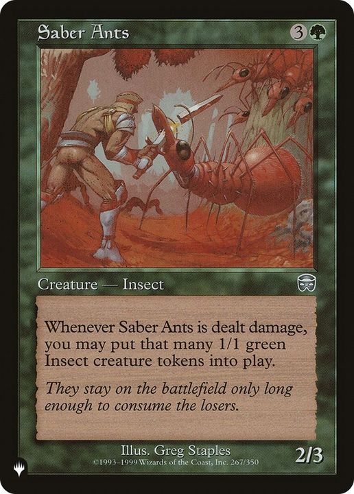 Saber Ants in the group Magic the Gathering / Types / Colors / Green at Proxyprinters.com (32468)