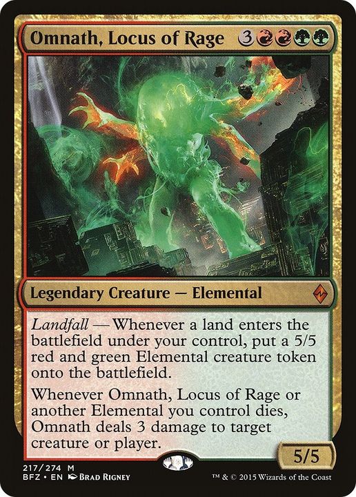 Omnath, Locus of Rage in the group Magic the Gathering / Sets / Battle for Zendikar Tokens at Proxyprinters.com (32473)